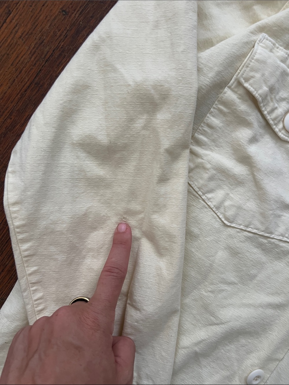 Stussy Off-White Button Front Overshirt - Picture 3 of 3